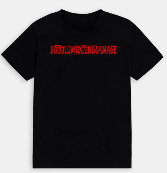 BLACK HOODLUMS DOING DAMAGE T-SHIRTS